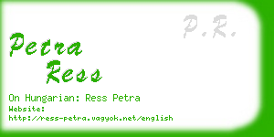 petra ress business card